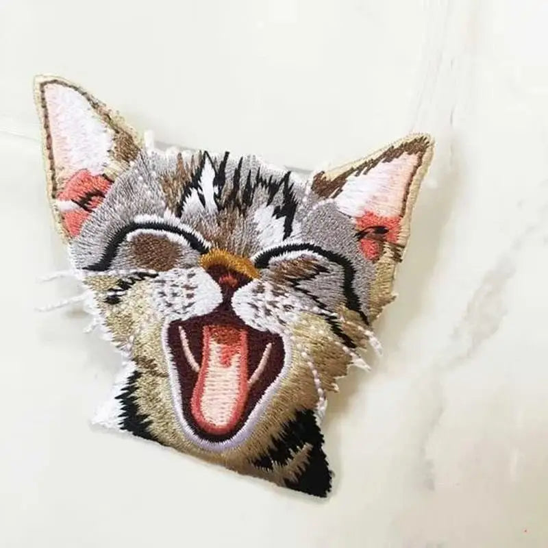 Cat Patches Clothing Iron Embroidered Patch Applique Accessories Qme