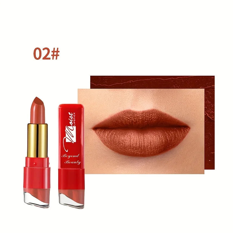 12 Colors Creamy Moisturizing Lipstick Long Lasting Leaning Tower Qme 02
