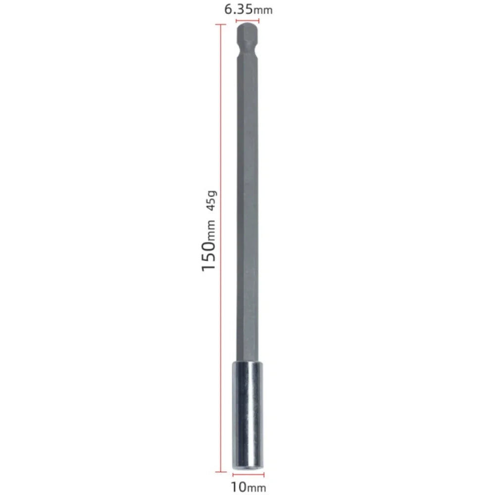 20-1PCS Hex Shank Drill Bit 60MM-150MM Magnetic Screwdriver Extended Link Screwdriver Head Holder Kit Rotary Tool Accessories Qme 150MM 1pcs