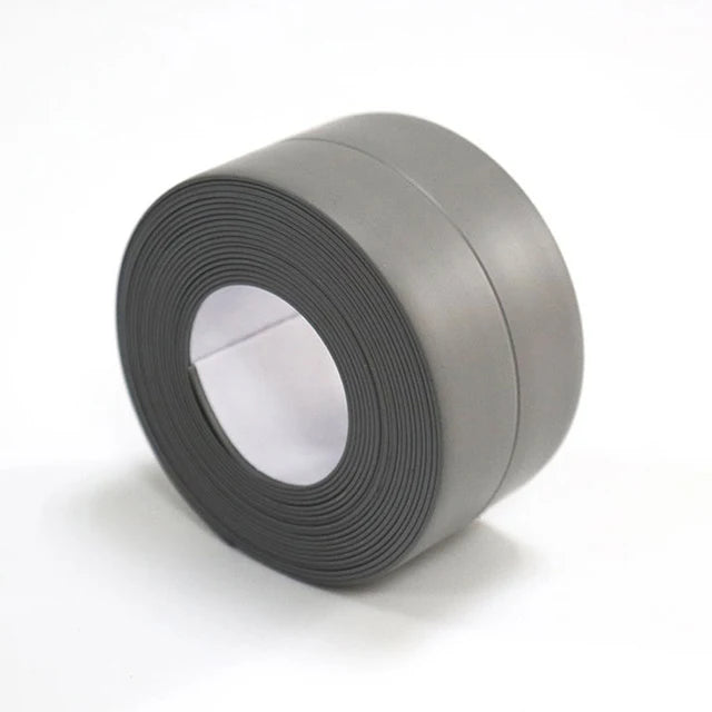 Kitchen Bathroom Wall Sealing Tape Waterproof And Mildew Tile Crack Repair Self Adhesive Waterproof Wall Sticker Sink Edge Tape Qme Grey 3.2MX 2.2CM