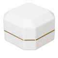 Earring Gift Box Jewelry Display Case LED Lighted Jewelry Gift Box Earring Ear Stud Display Case for Proposal Engagement Wedding Qme white