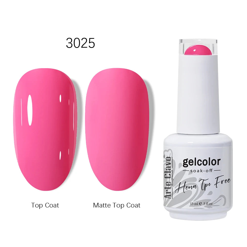 Arte Clavo HEMA TPO Gel Nail Polish Pink Series Semi Permanent Soak