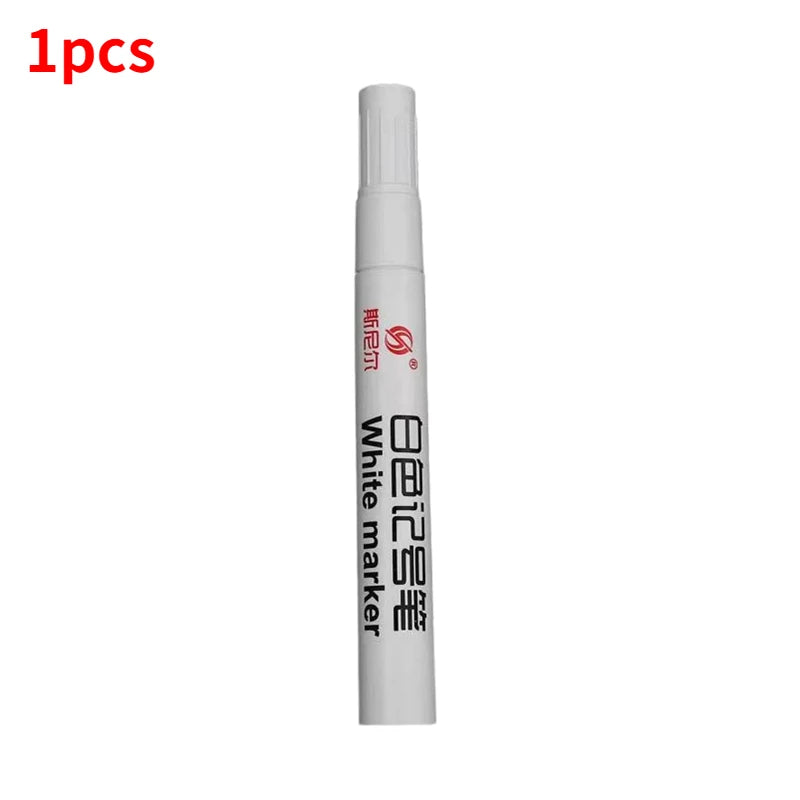 1/3/5pcs Permanent Oily White Marker Pen Waterproof Tire Painting Graffiti Environmental Gel Pen Notebook Drawing Supplies Qme 1pcs