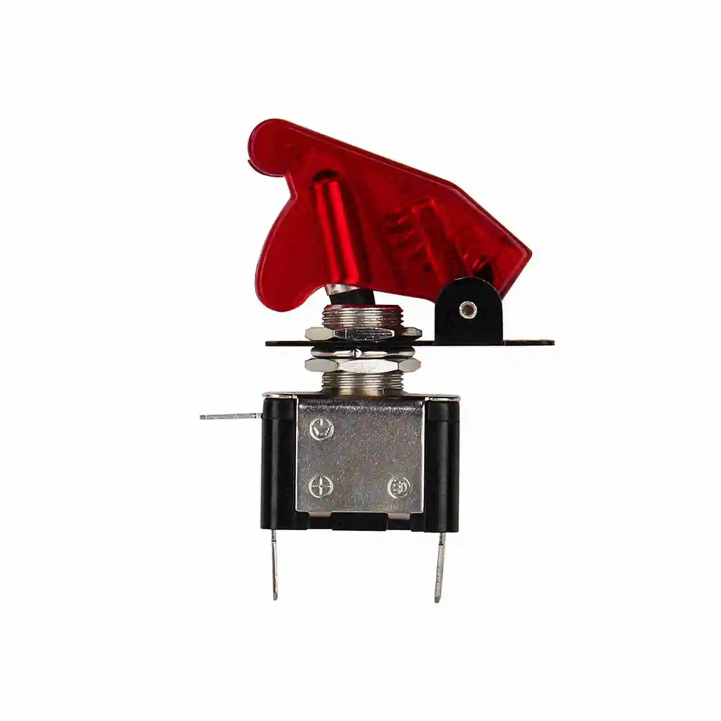 12V 20A Car SPST Dome Fog Light Rocker Toggle ON/OFF SPST LED Red Cover LED Light On/Off LED Light Toggle Qme as pic
