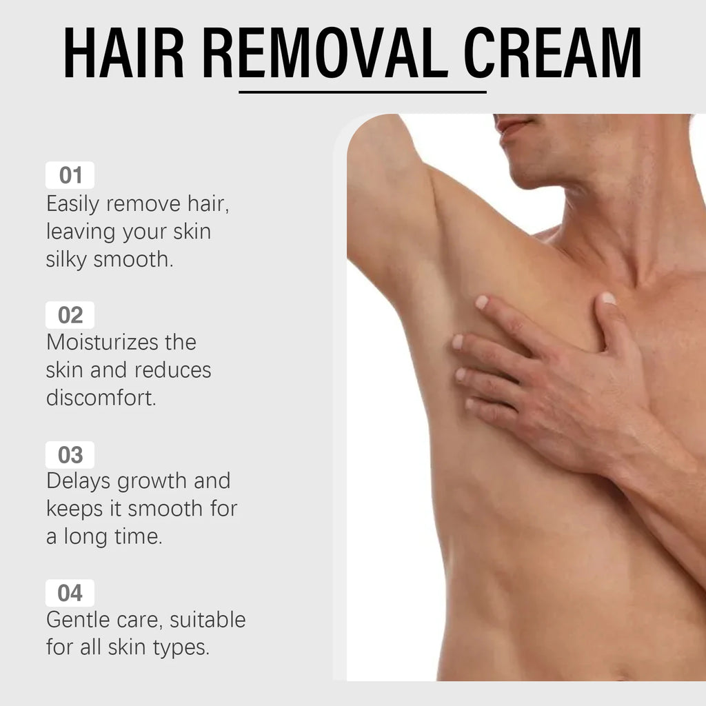 Avocado Man Hair Removal Cream Intimate Areas Painless Soothing Gentle Depilatory Cream Beard Hair Remover for Body Legs Armpits Qme