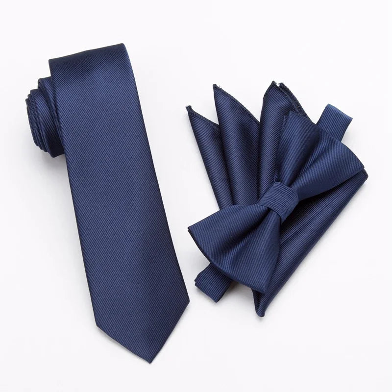 Paisley Men's Casual Bowtie Tie Skinny Polyester Necktie Pocket