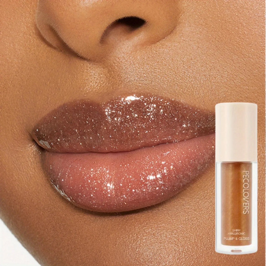 Moisturizing Lip Lacquer Sparkling Gel Gloss Shiny Glittery Glass Qme