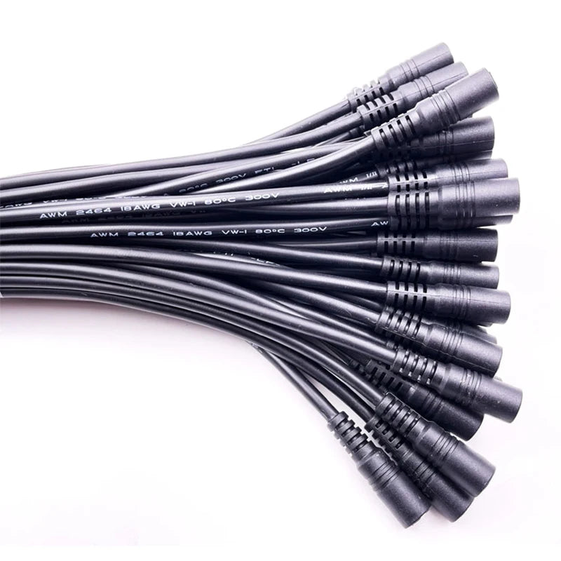 10Pcs 5.5x2.1 Plug DC male or Female Cable Wire Connector For 3528 5050 LED Strip Light. Qme