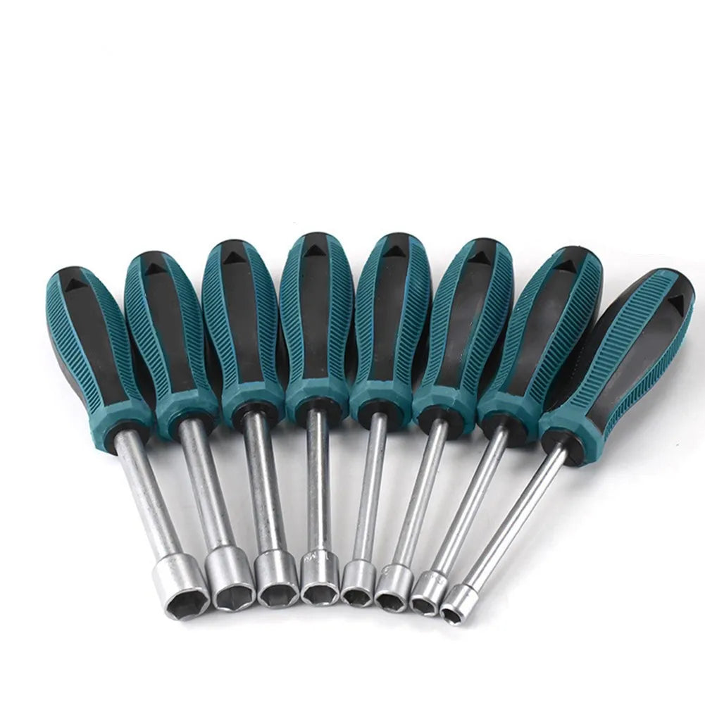 1pc Metal Socket Driver Wrench Screwdriver Hex Nut Key Nutdriver 3-6mm Screw Driver With Hanging Hole Socket Screwdriver Tools Qme
