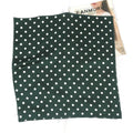 Women Breathable Fashion Dot Small Neck Square Scarfs Office Lady Qme green