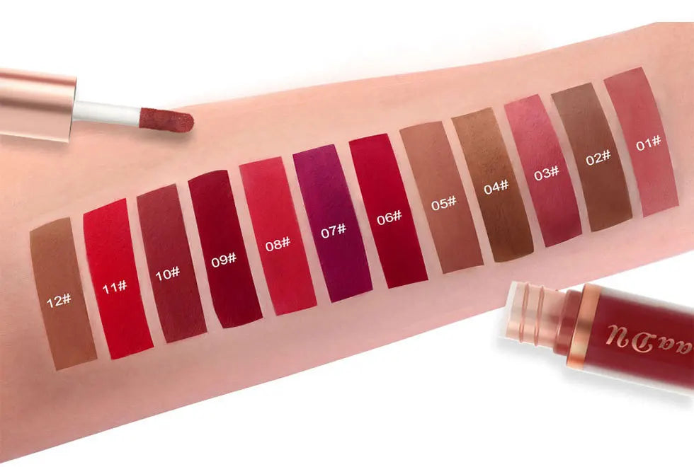 1pcs Waterproof Matte Velvet Lip Glaze Moisturizing Long Lasting Non-stick Cup Not Easy To Fade Lip Gloss Lipstick Makeup Qme