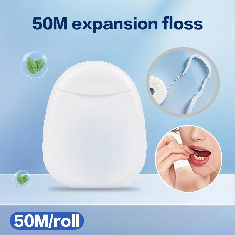 Mint Dental Expansion Floss Nylon Effective Plaque Teeth Protection Qme