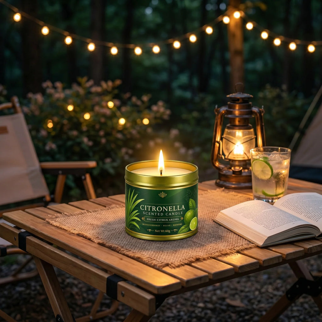 Aromatherapy Candle Natural Plant Scented Candles Lemongrass Fragrance Fresh and Lasting Air Companion Aroma Holiday Gift Qme