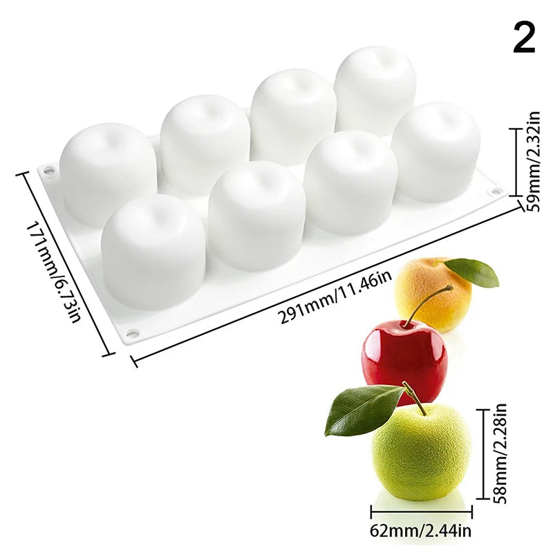 Pineapple Pear Peach Fruit Series Cake Silicone Mold Mango Orange Qme 2