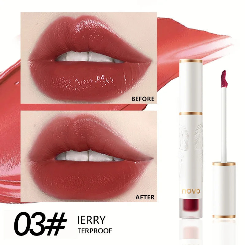24h Long-lasting Matte Lip Glaze Waterproof Non Stick Cup Liquid Qme 03