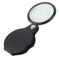 8X Mini Foldable Jewelry Magnifier Magnifying Glass Loupe with Pouch Foldable Magnifier Jewelry Magnifier Mini Magnifier Qme black