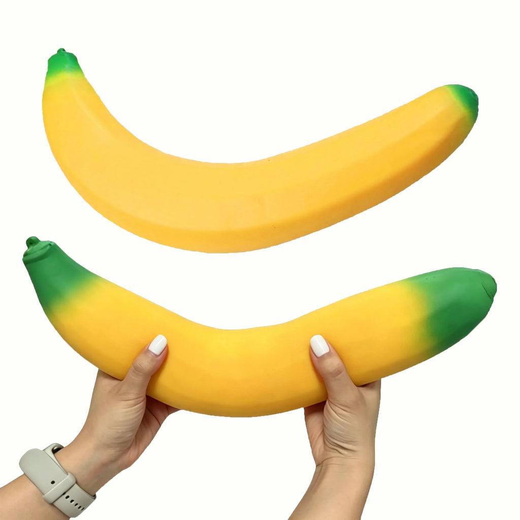 New Extra Large Simulated Banana Squeezable Toy Creative Party DIY Fake Decoration Fun Stress Relieve Fidget Toy Holiday Gift Qme