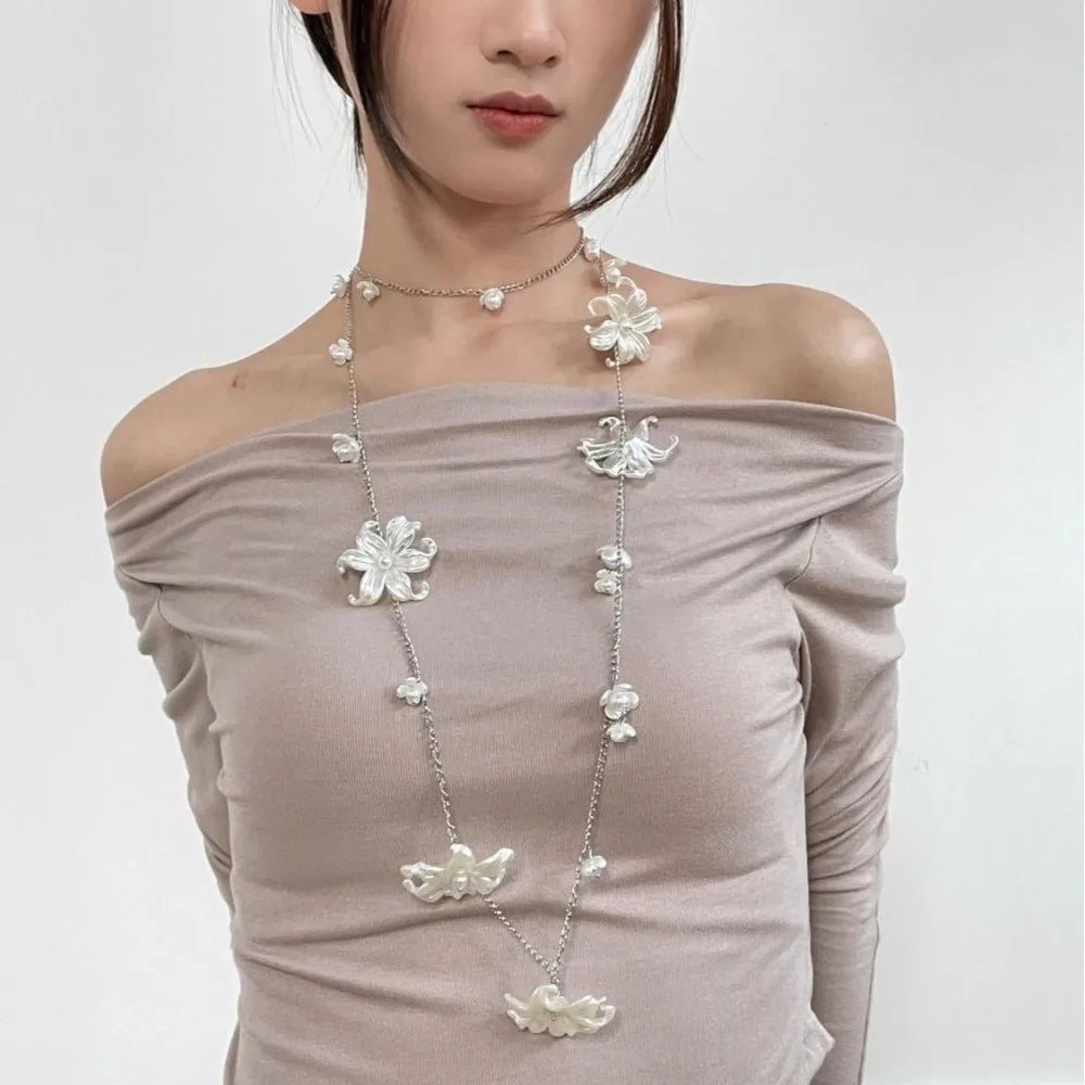 Y2K Flower Waist Chain Silver Geometric Metal Belly Chain All-match Minimalist Bohemian Body Chain Skirt Dress Decoration Qme