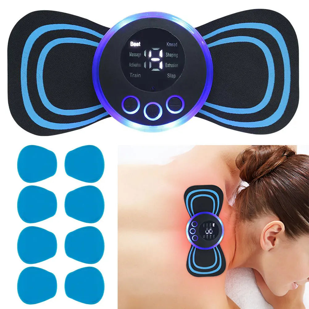 1Pair/2pcs Muscle Stimulator Sticker Reusable Silicon Gel Exerciser Patch Safe Comfortable Harmless EMS Neck Trainer Accessories Qme