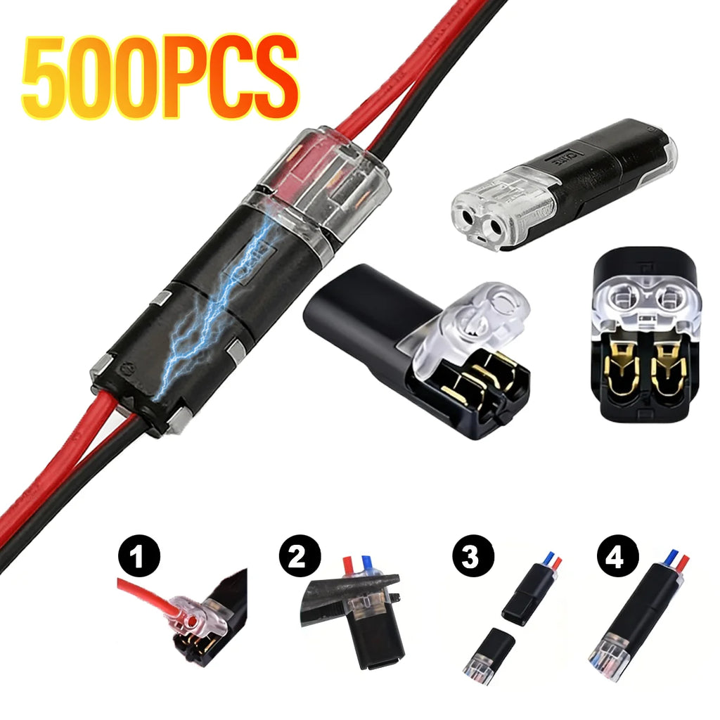 Fast Electric Wire Connector Free Stripping Plug Quick Cable Connector Dual line Interconnection Automotive Terminal Connectors Qme