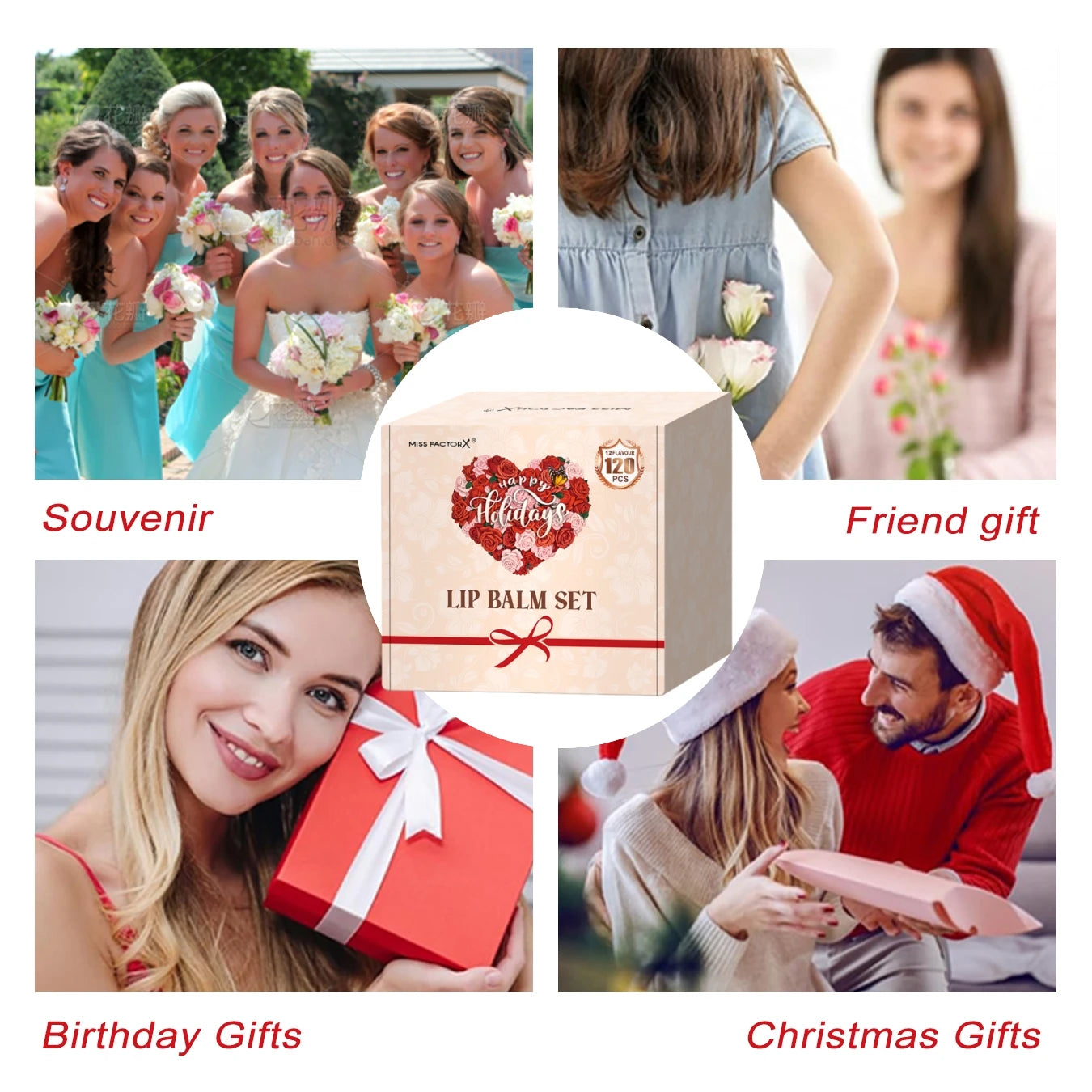 120pcs holiday gift box lipstick set moisturizing moisturizing and shiny Valentine's Day gift, luxury gift for women, and gift f Qme