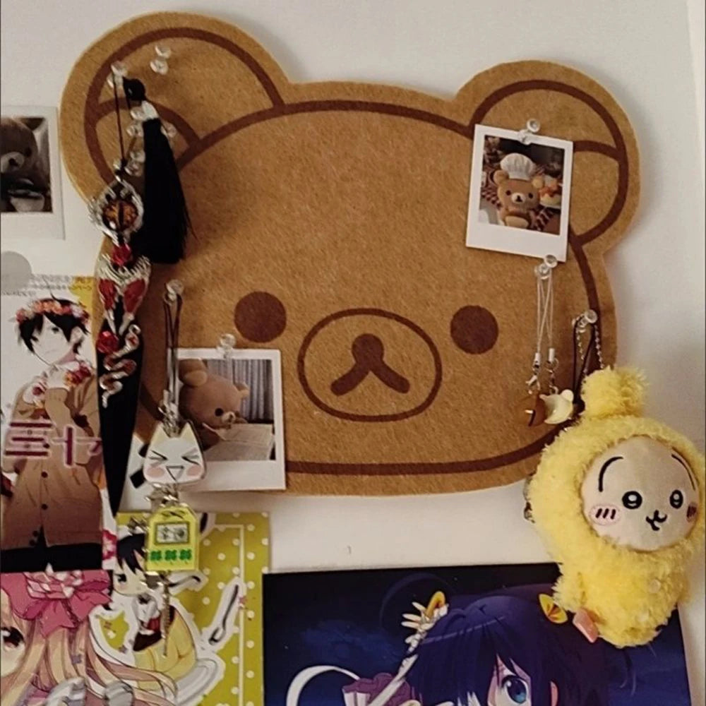 Felt Board Cute Cartoon Dormitory Background Decoration Photo Wall Felt Message Board Organizer Non Damaging Wall No Drilling Qme