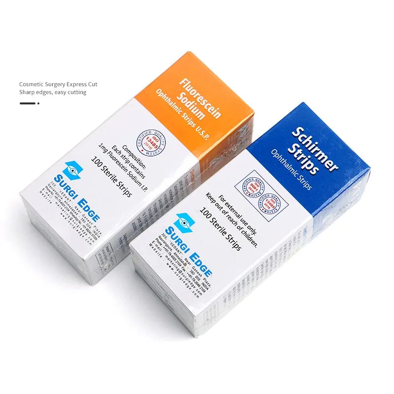 Tear Secretion Test Strips Sodium Fluorescein Artificial Filter Qme