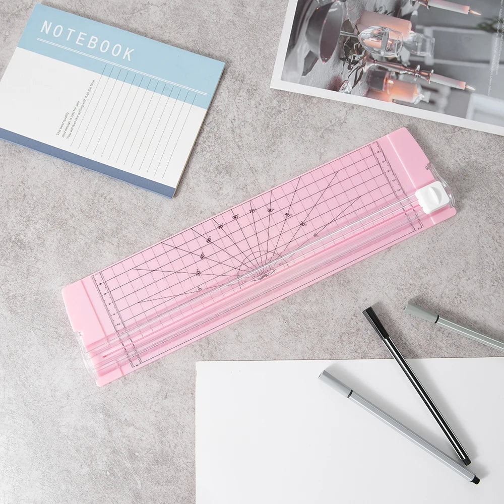 A4 A3 A5 Paper Cutter Safety Protection And Side Ruler Scrapbooking Tool For Handmade Paper, Coupons, Labels Qme Pink