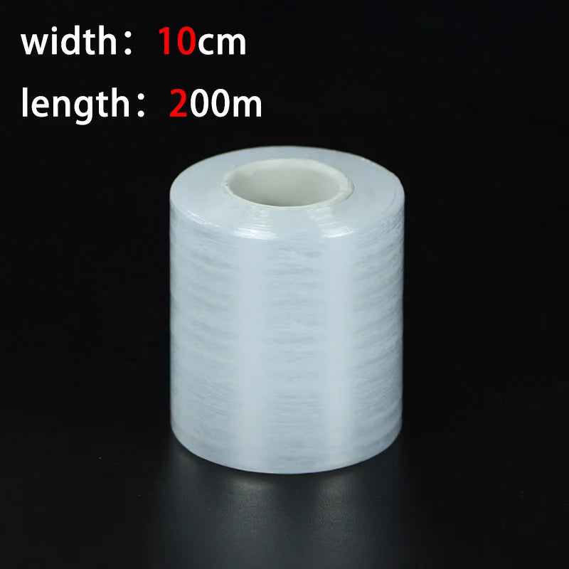 200M 40/60mm Self-adhesive PE Grafting Tape Film Stretchable Garden Tree Plants Seedlings Vine Tomato Grafting Accessories Qme 10cmX200m