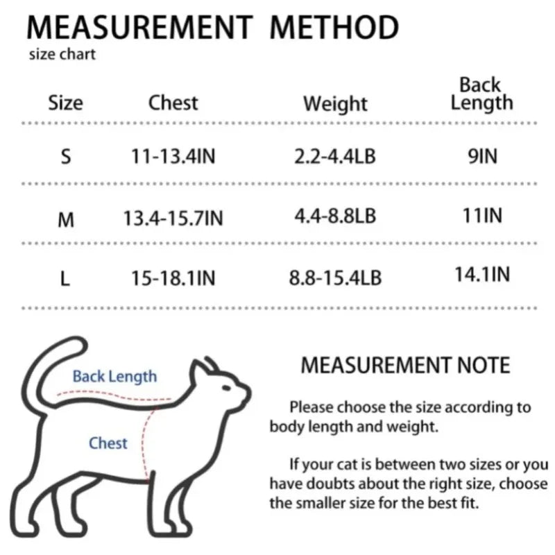 Convenient Soft Cat Sterilization Clothing Anti-licking Breathable Qme