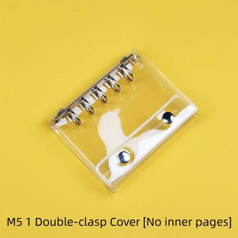 Clear PVC Ring Binder Waterproof Snap Closure Transparent File School Qme 1 M5