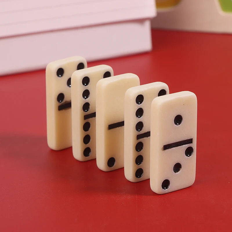 Domino Game Box Melamine 28 Dominoes Tiles Gifts Professional Table Qme