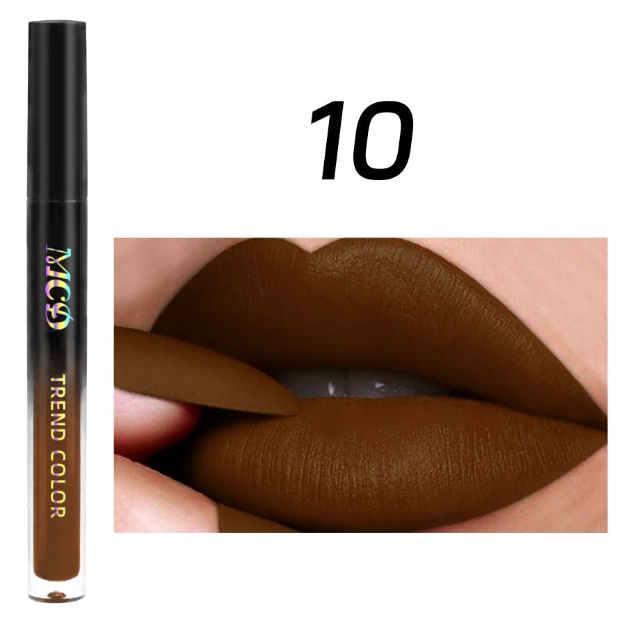 Matte Waterproof Lip Gloss Lasting Liquid Lipstick Velvet Sexy Glaze Qme 10