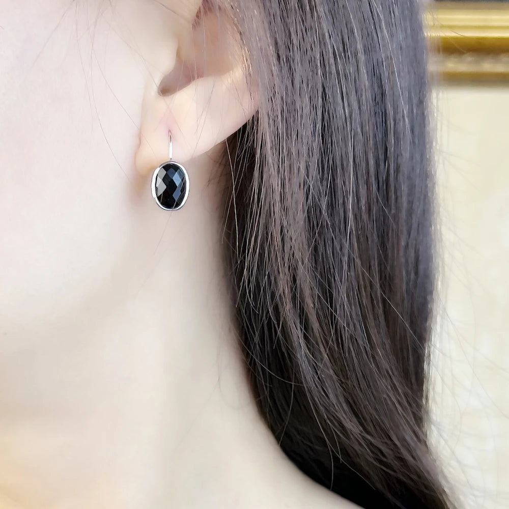 Oval Drop Earrings 925 Sterling Silver,Europe Style Gram Fine Jewerly For Women Gift Qme