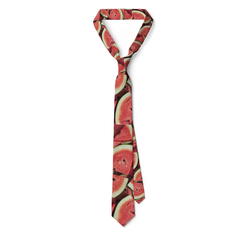 French Fries Candy Watermelon Creative Casual Tie Unisex Fashion Food Qme