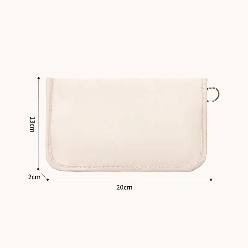Portable Medical Pouch Foldable Pill Organizer Zipper Sort First Aid Qme L Beige