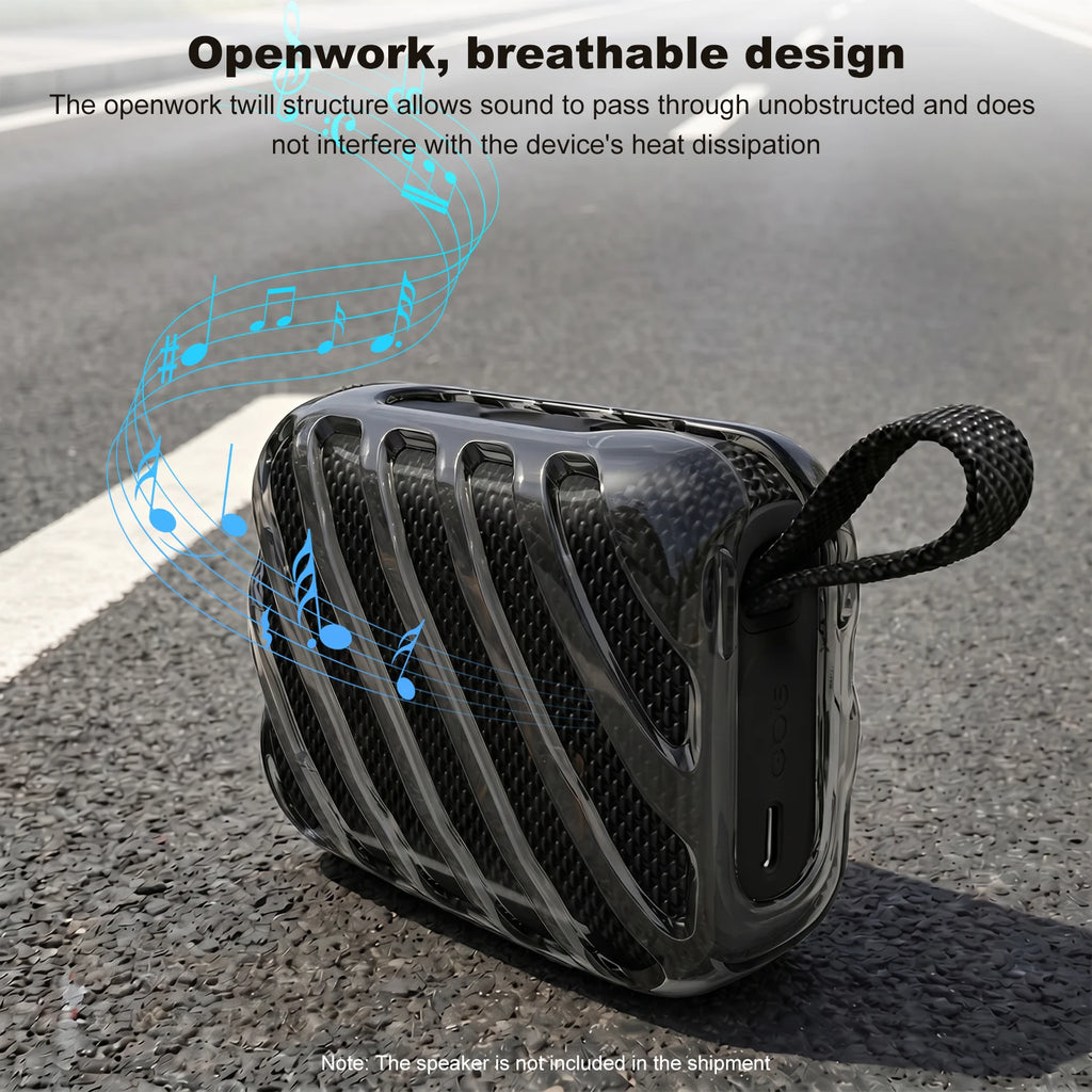 TPU Hollow Out Protective Cover for GO 5 Portable Speaker Anti Scratch Cover Clear Cover with Precise Cutouts Shockproof Qme