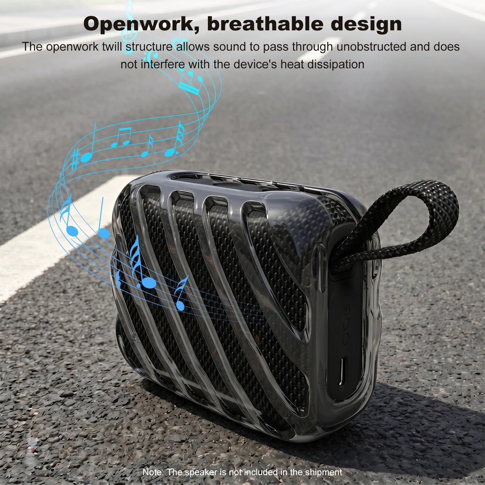 TPU Hollow Out Protective Cover for GO 5 Portable Speaker Anti Scratch Cover Clear Cover with Precise Cutouts Shockproof Qme