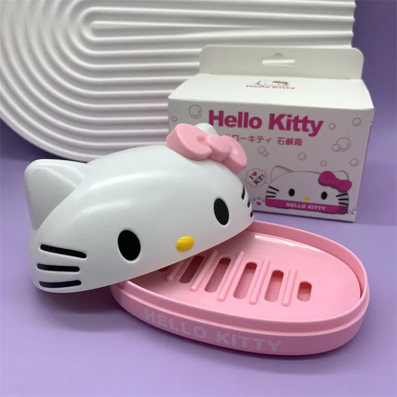 Hello Kitty Kuromi-Style Soap Dish Melody Soap Dish Home Soap Dish and Soap Holder Gift Set Qme 1