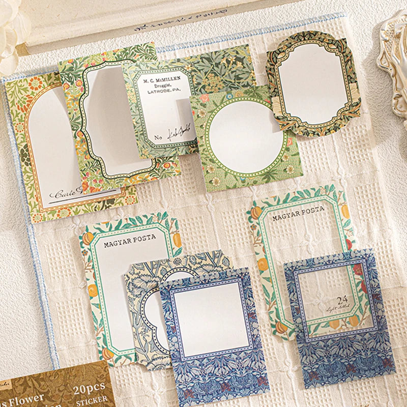 Special Shaped Border Sticker Pack,Vintage DIY Craft Supplies for Photo Frame Decor,Aesthetic Decorative Stickers Qme