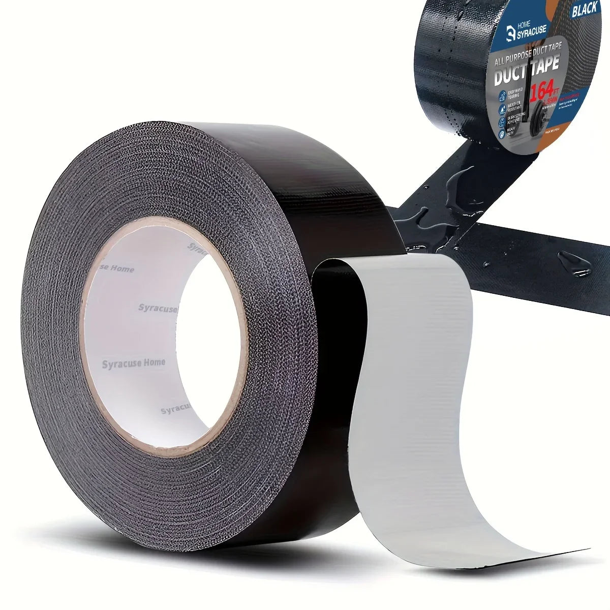 Black Super Adhesive Fabric Duct Tape Electric Bicycle Seat Repair Tarpaulin Repair Black Cloth-based Adhesive Tape Packing Tape Qme