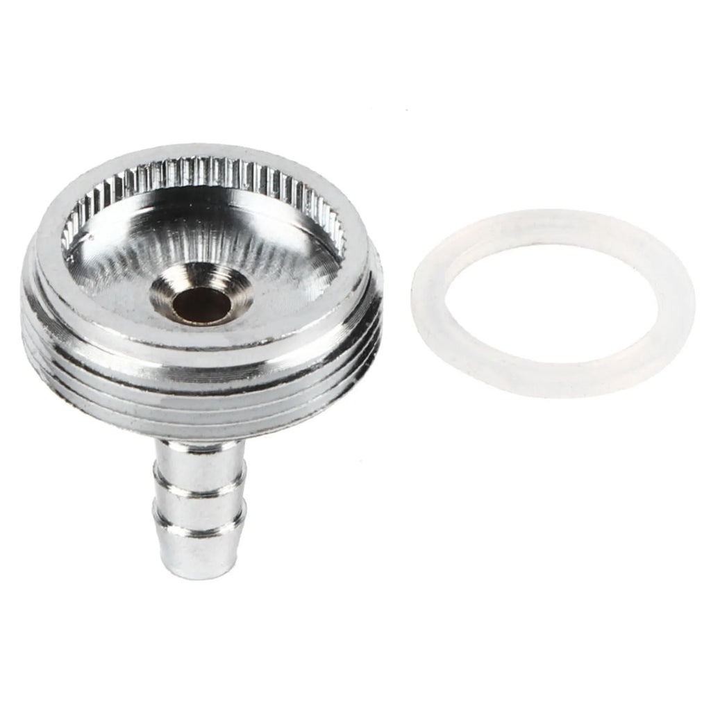 Beer Tap Faucet Cleaning Adapter Attachment with Gasket 1/4 Stainless Steel Beer Faucet Adapter Kitchen Bar Accessories Qme Silver