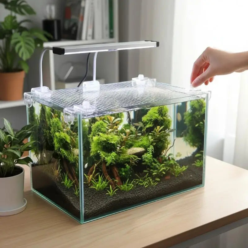 Fish Tank Net Anti Jumping Guard Pet Balcony DIY Accessories Aquarium Qme
