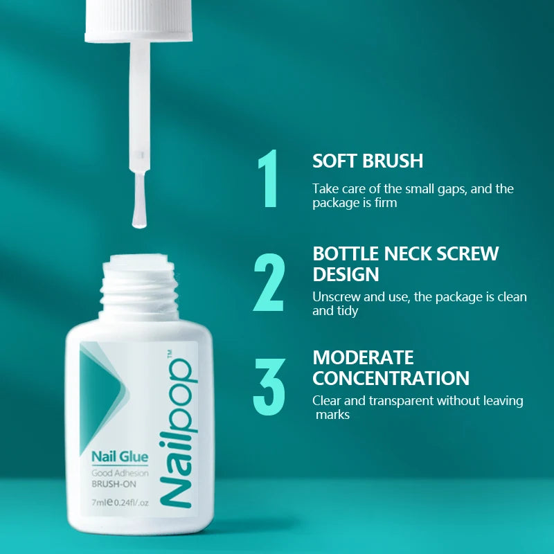 Nailpop 30 20 Nail Glue Strong Adhesive Fast Dry Fake Tips Rhinestone Qme