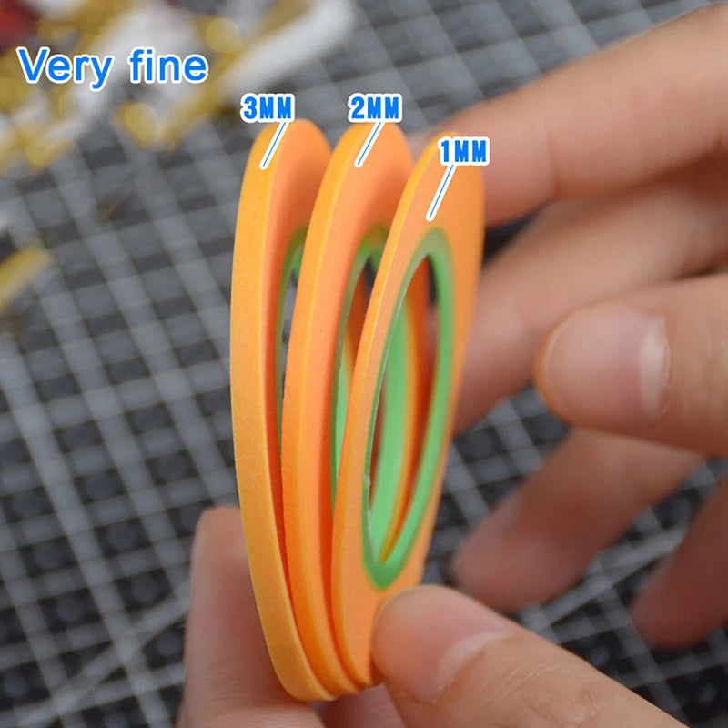 Model Spraying Coating Color Ultra Tape Fine DIY Special Masking Wide 1mm/2mm/3mm 18m Model Covering Tape Qme