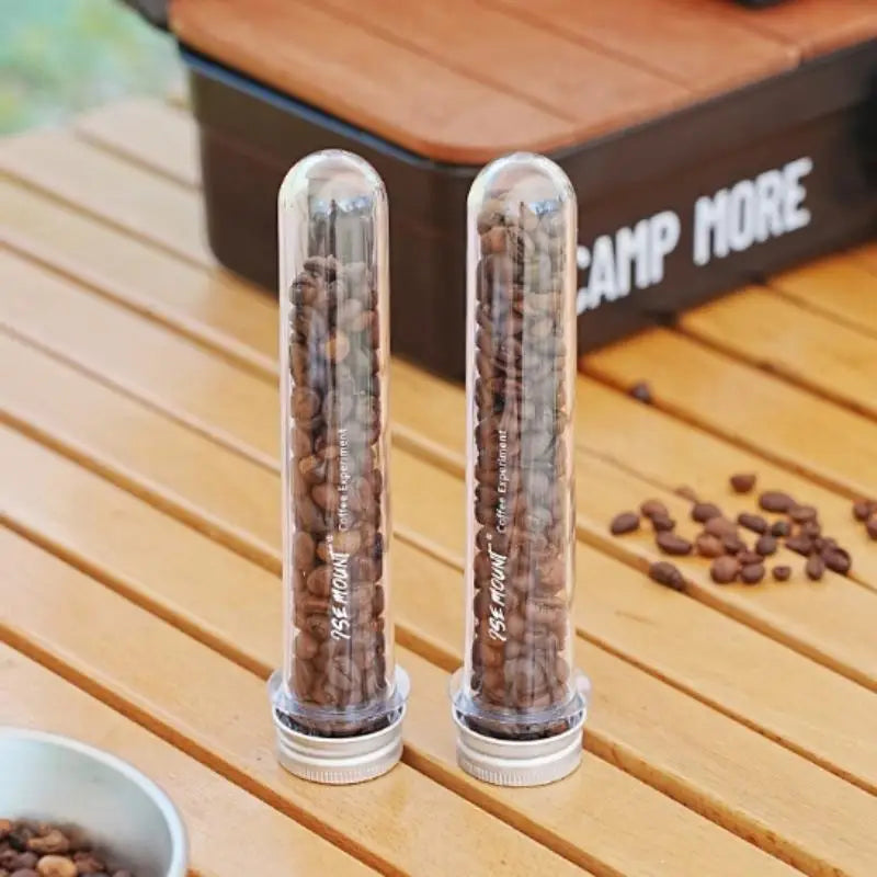 Coffee Bean Storage Tube Aluminum Tool Bottled Tubes Grain Wooden Qme