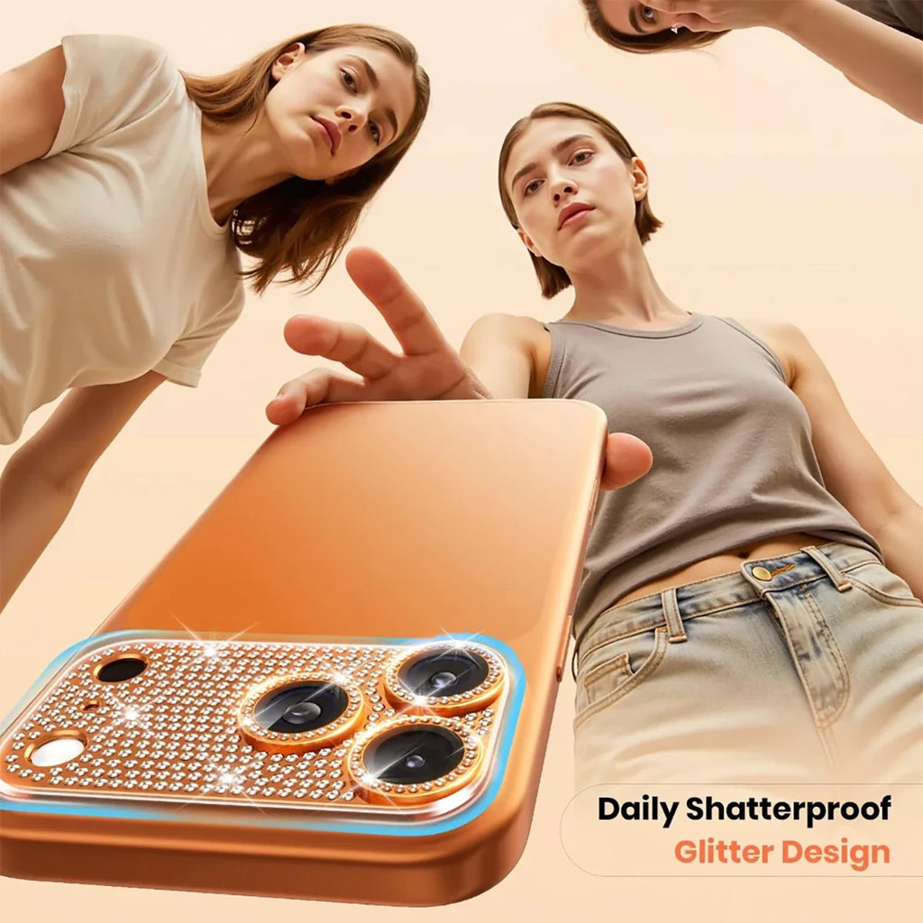 Sparkling Diamond Full Coverage Camera Lens Protective Film Iphone 17 Qme