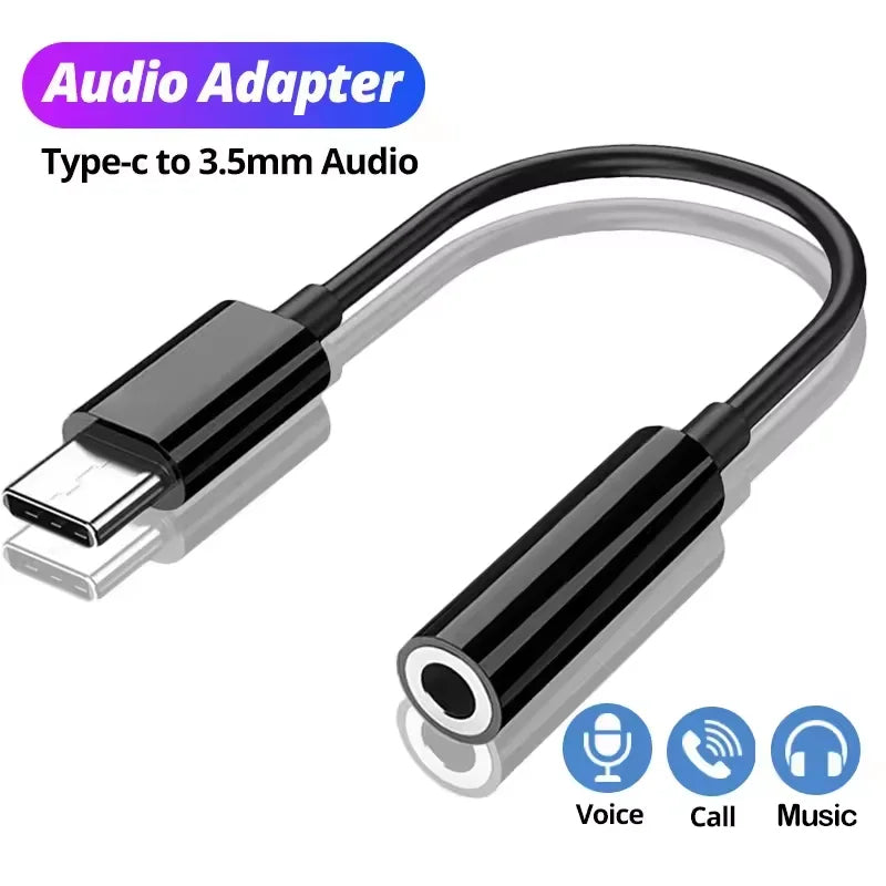 Type C To 3.5mm Aux Adapter Headphone Connector Adapter for Huawei Mate 30 Xiaomi Phone PD To 3.5mm Earphone Jack Audio Cables Qme