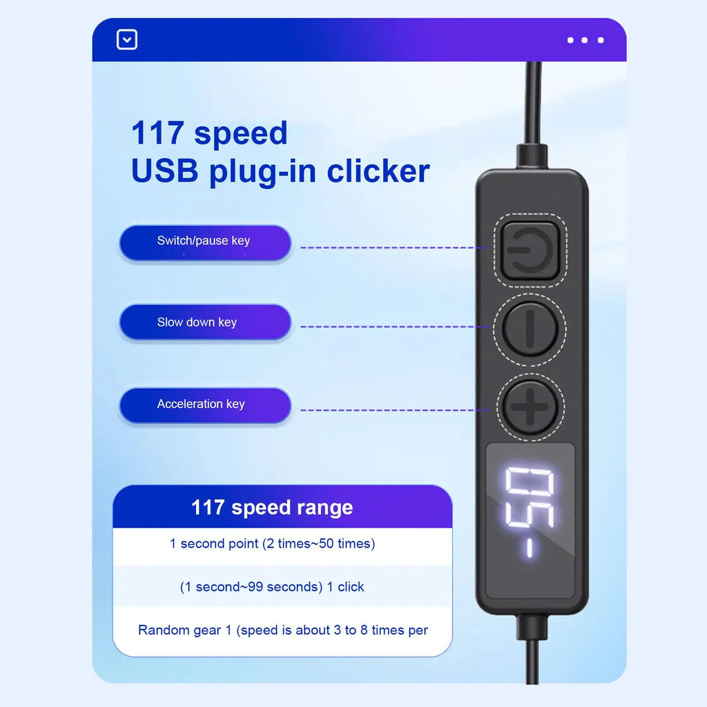 Auto Tapper Phone Clicker Adjustable Speeds Tapping Device Digital Qme