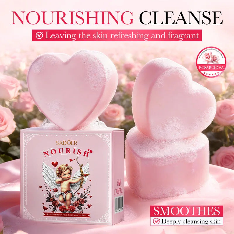 Rose Essential Oil Nourishes Handmade Soap Deeply Cleanses Skin Qme
